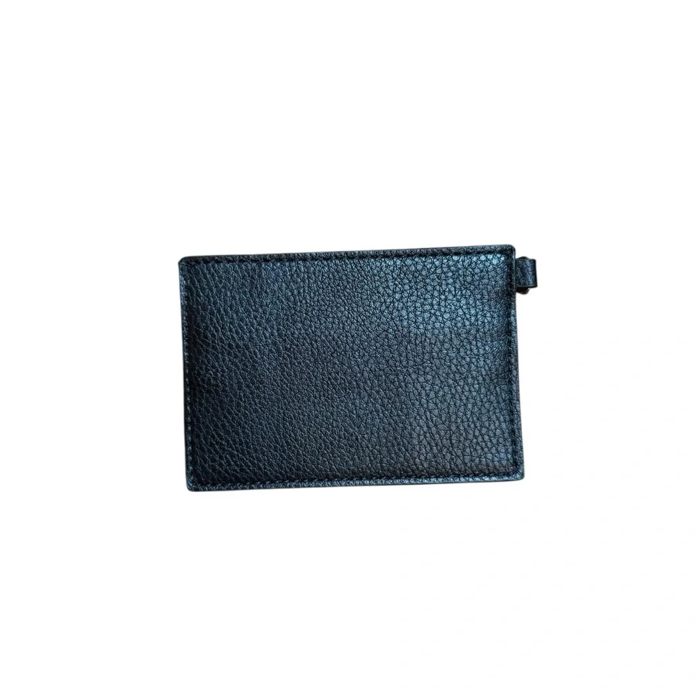 Anne Klein| Women’s Textured Black Leather Card Holder